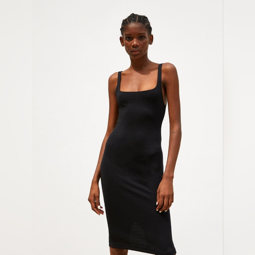 ZARA Black Bodycon Midi Size M (IRL Pictures at the end)